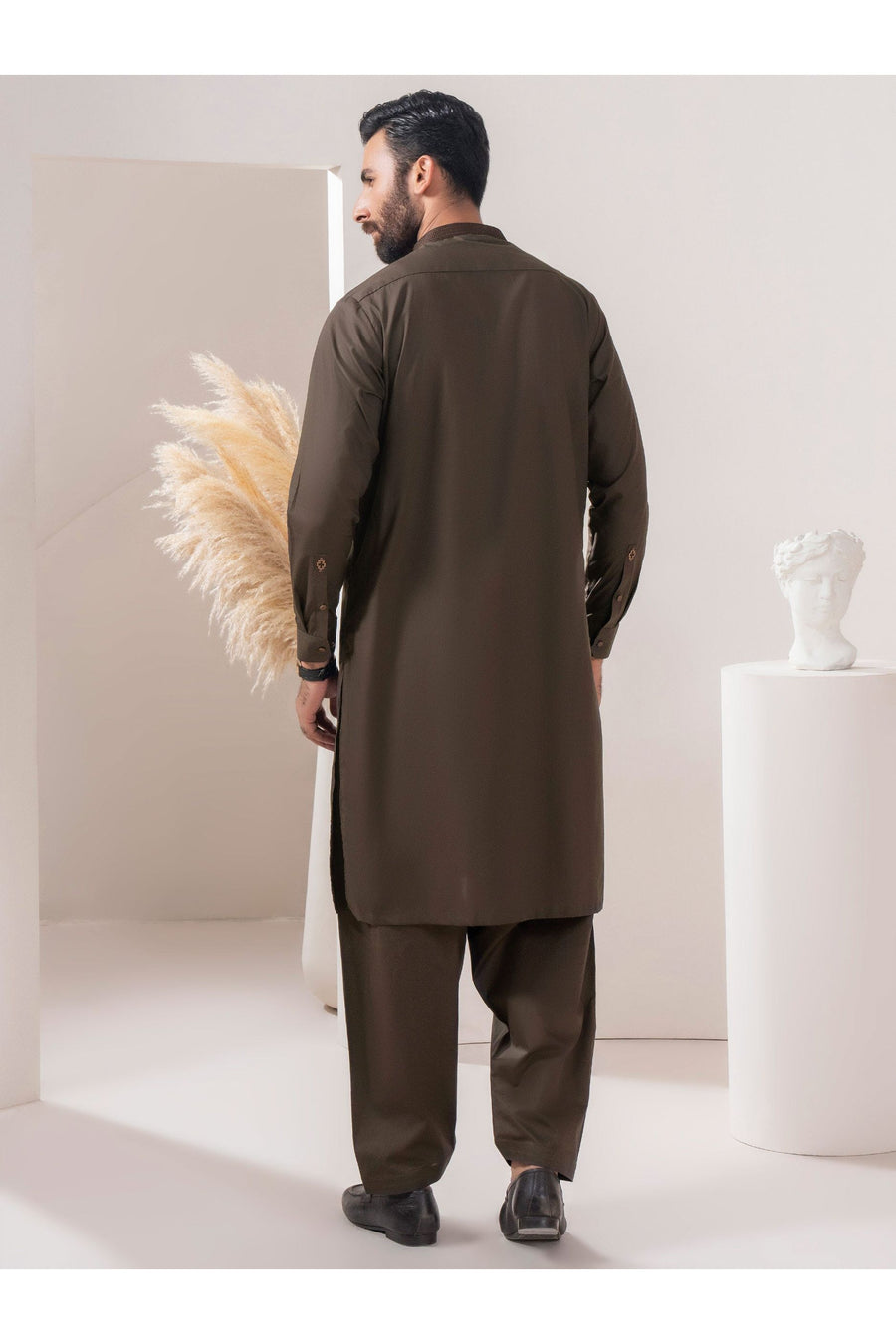 Men's Cotton Suit With Embroidered Kameez For Elegant Comfort