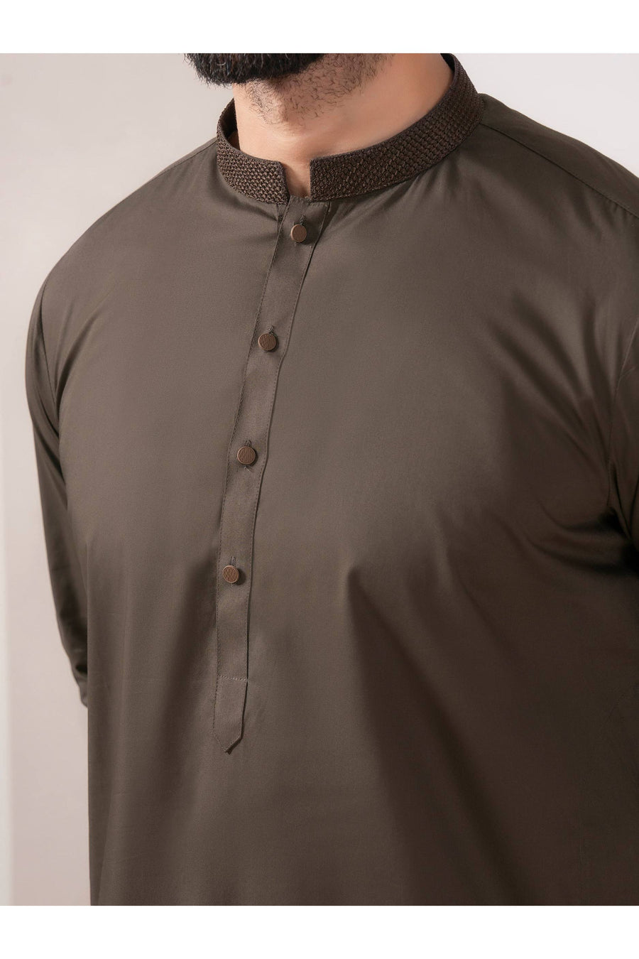 Men's Cotton Suit With Embroidered Kameez For Elegant Comfort