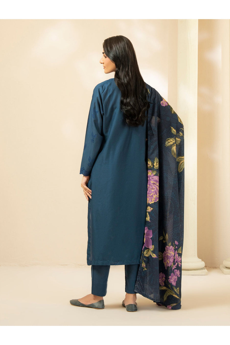 Embroidered 3 Piece Cotton Suit Set for You
