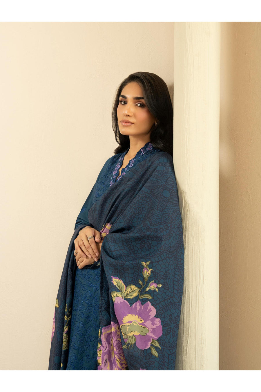 Embroidered 3 Piece Cotton Suit Set for You