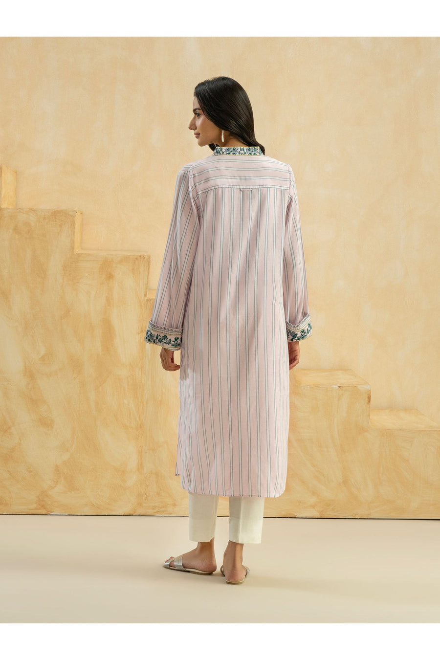 Embroidered Yarn Dyed Casual Shirt - Summer
