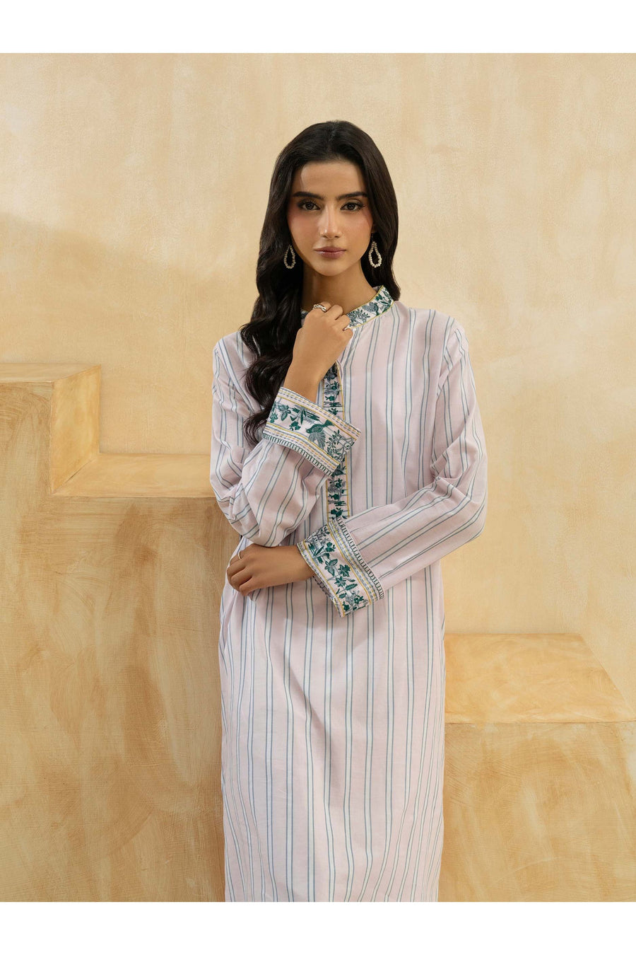 Embroidered Yarn Dyed Casual Shirt - Summer