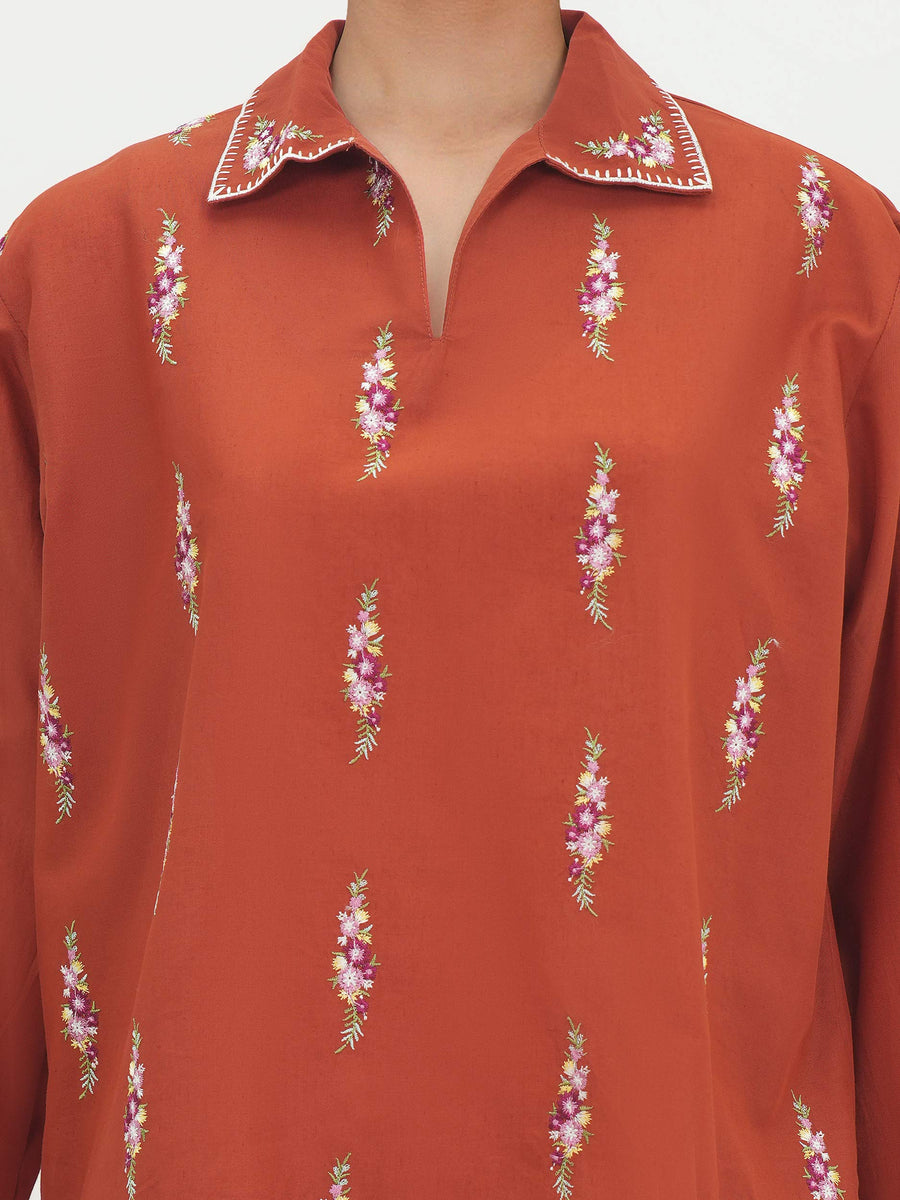 Rust Cambric Eastern Top