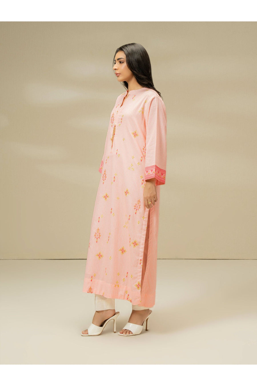 Embroidered Yarn Dyed Casual Shirt