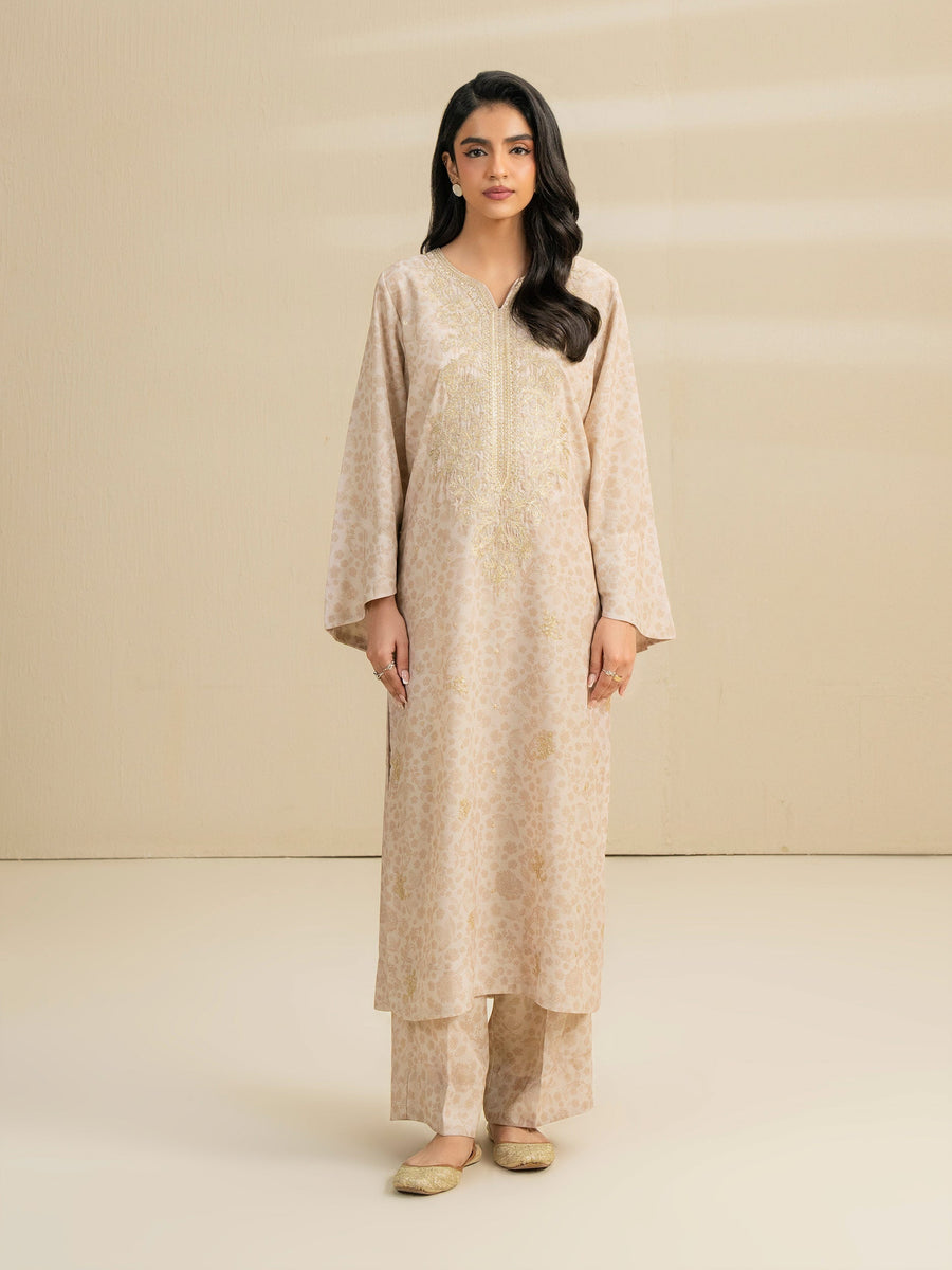 2 Piece Grip Suit-Embroidered (Pret) - Pehnaawaa