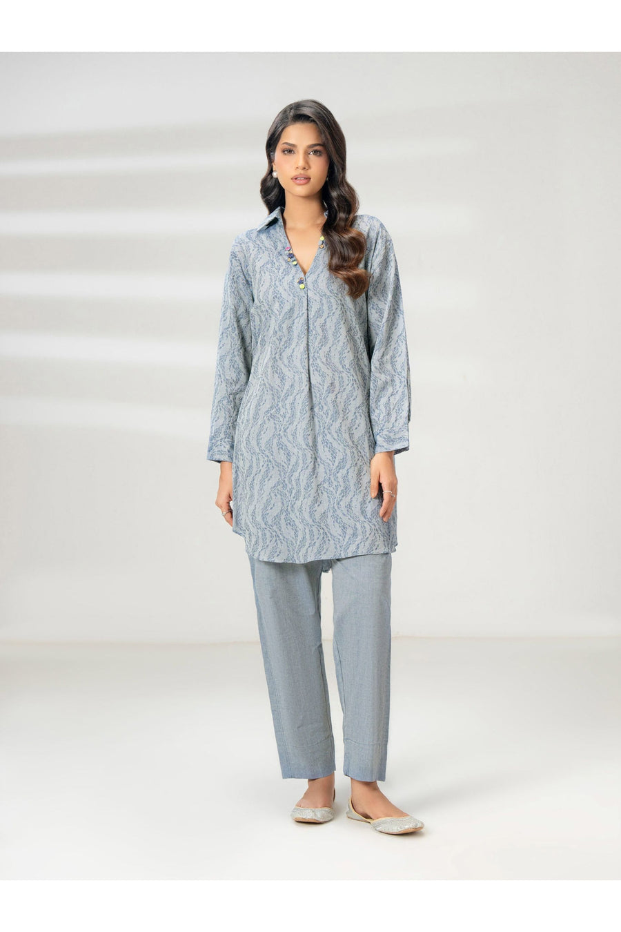 Stylish 2 Piece Jacquard Suit for Everyday Wear