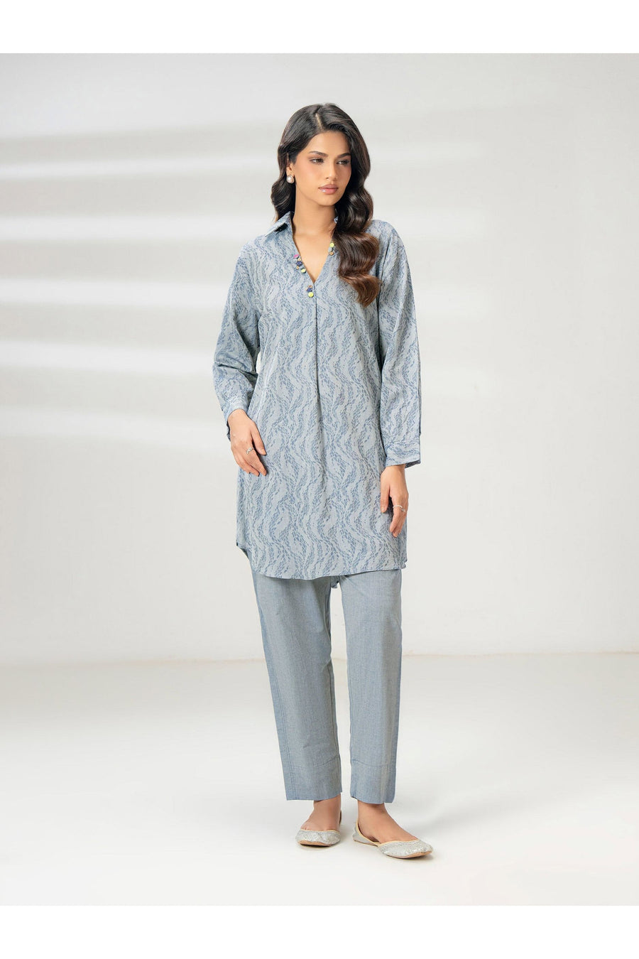 Stylish 2 Piece Jacquard Suit for Everyday Wear