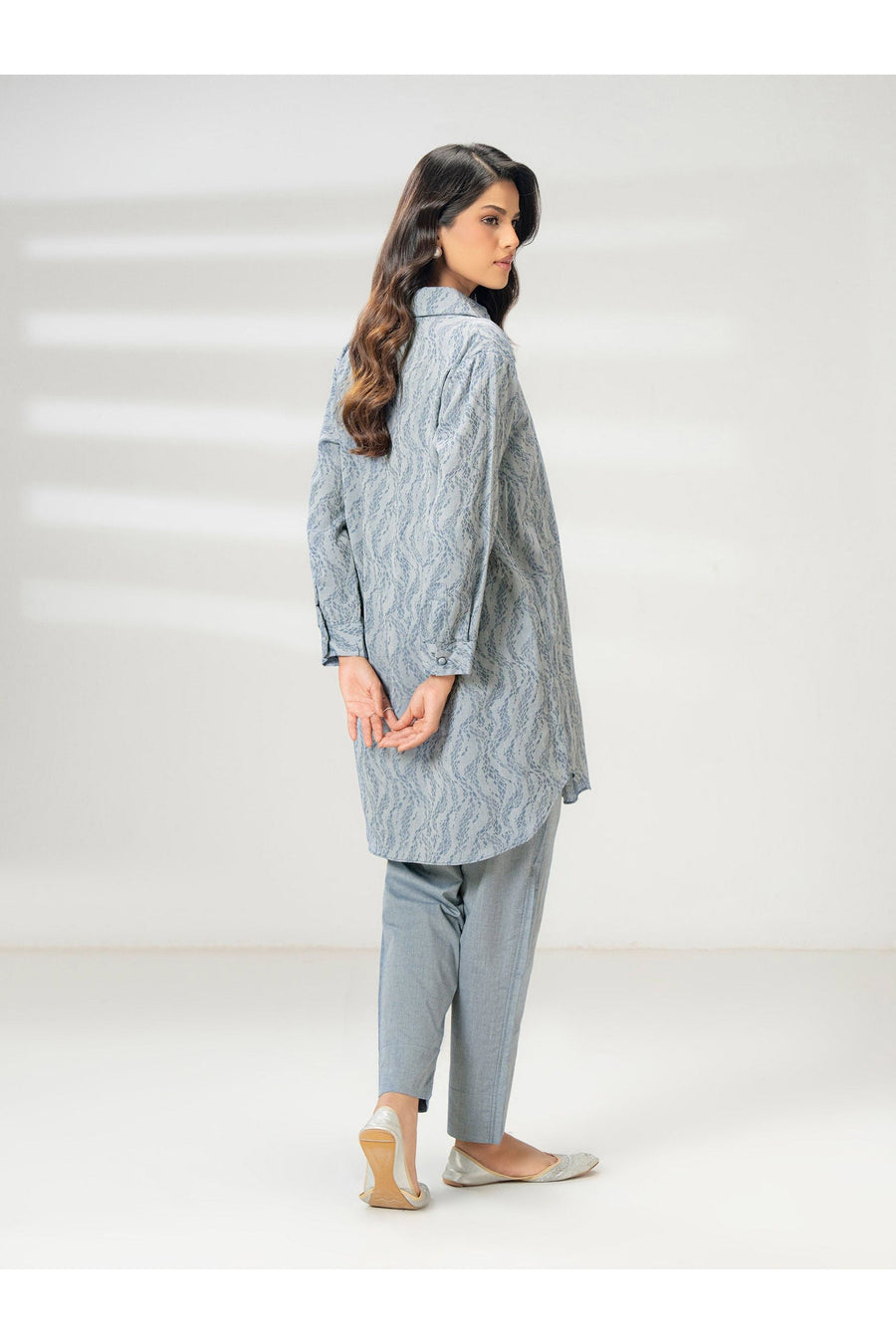 Stylish 2 Piece Jacquard Suit for Everyday Wear