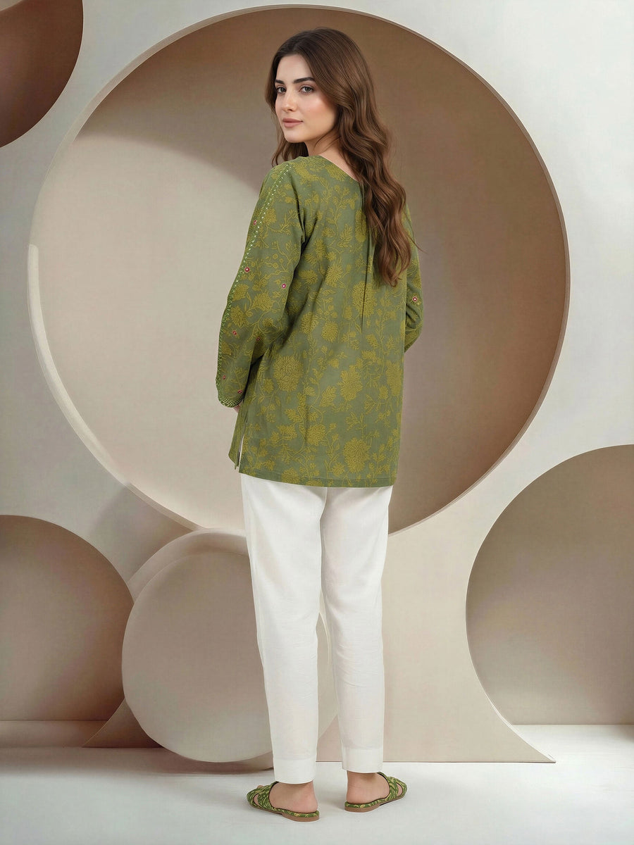Printed Lawn Eastern Top | Sequin