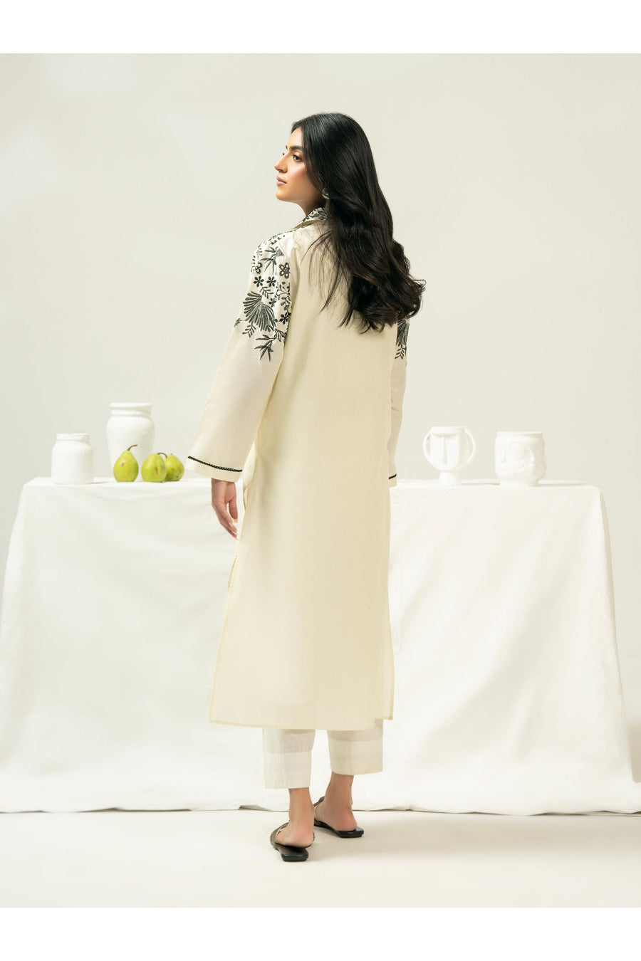Embroidered Cambric Shirt for Casual Style