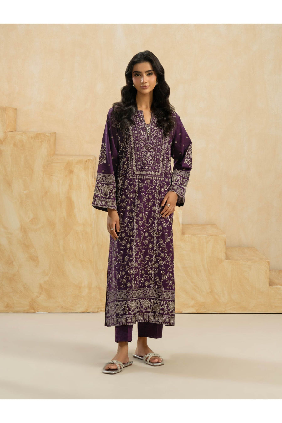 Embroidered Cambric 2 Piece Suit Set