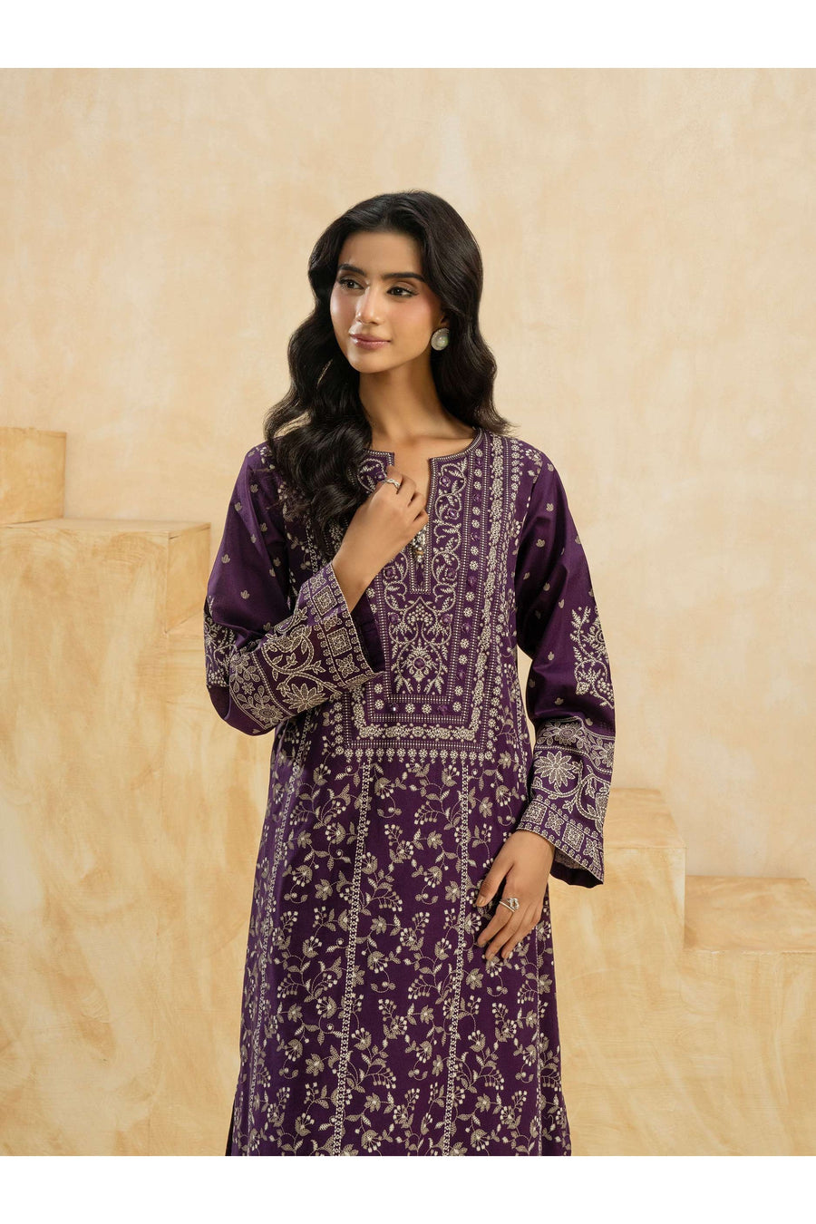 Embroidered Cambric 2 Piece Suit Set