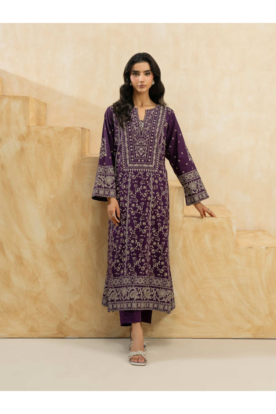 Embroidered Cambric 2 Piece Suit Set