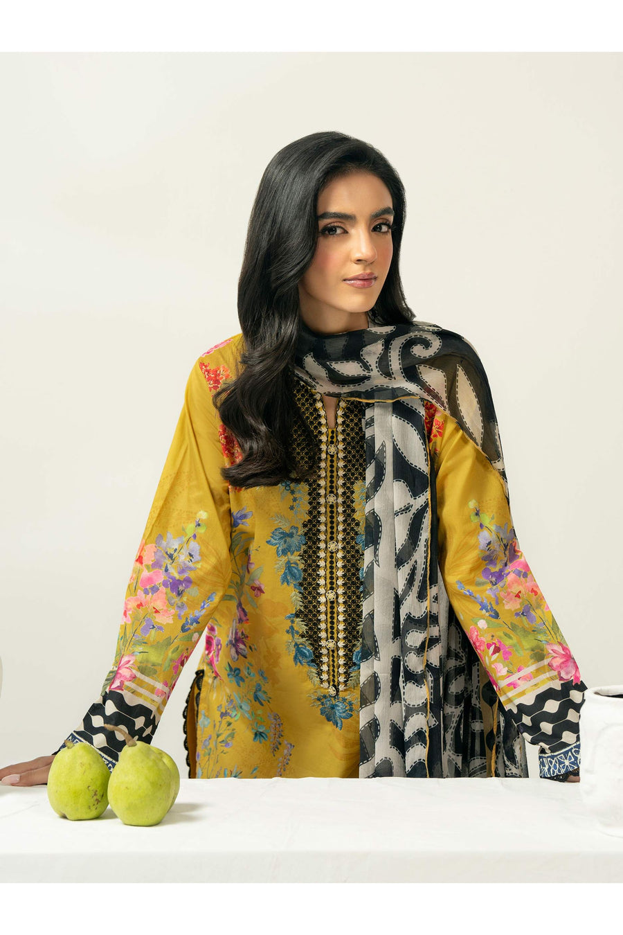 Embroidered 3 Piece Cambric Suit Set