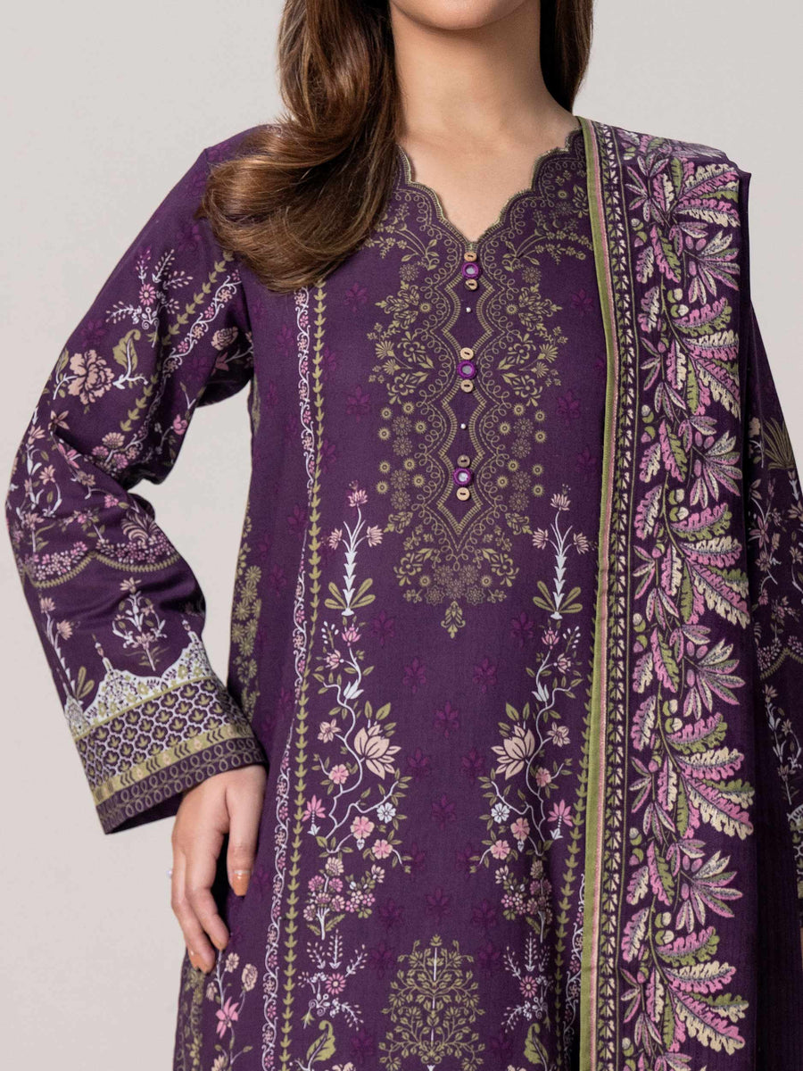 3 Piece Khaddar Suit (Pret)