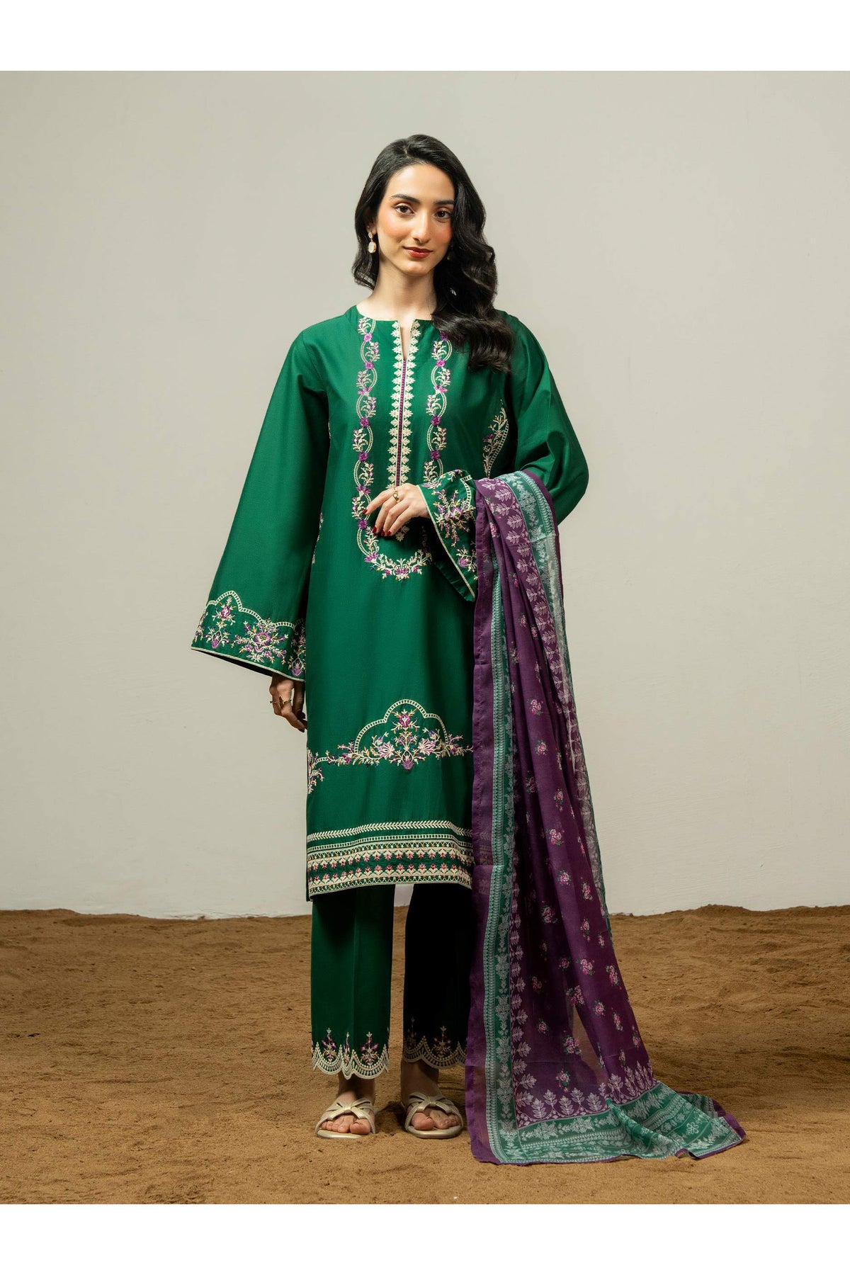 Embroidered 3-Piece Lawn Suit for Comfort