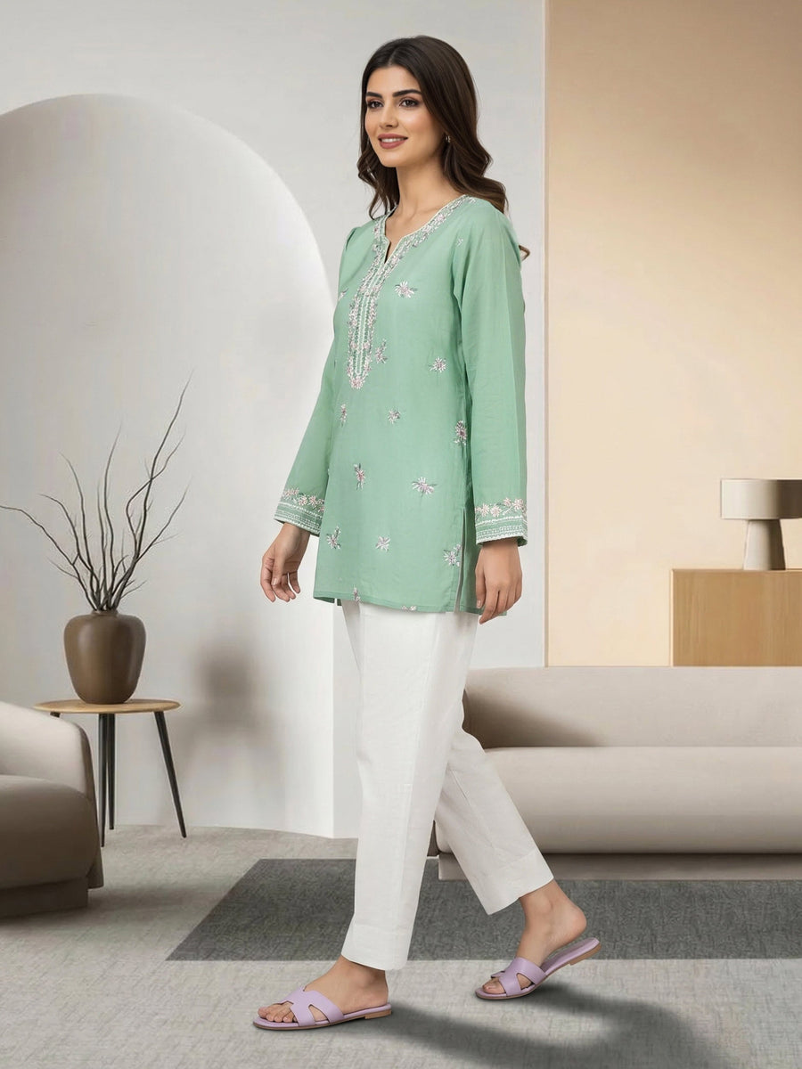 Mint Lawn Eastern Top