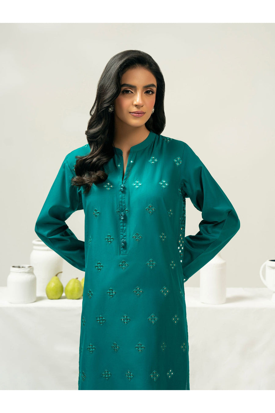 Embroidered Cambric 2 Piece Suit Set