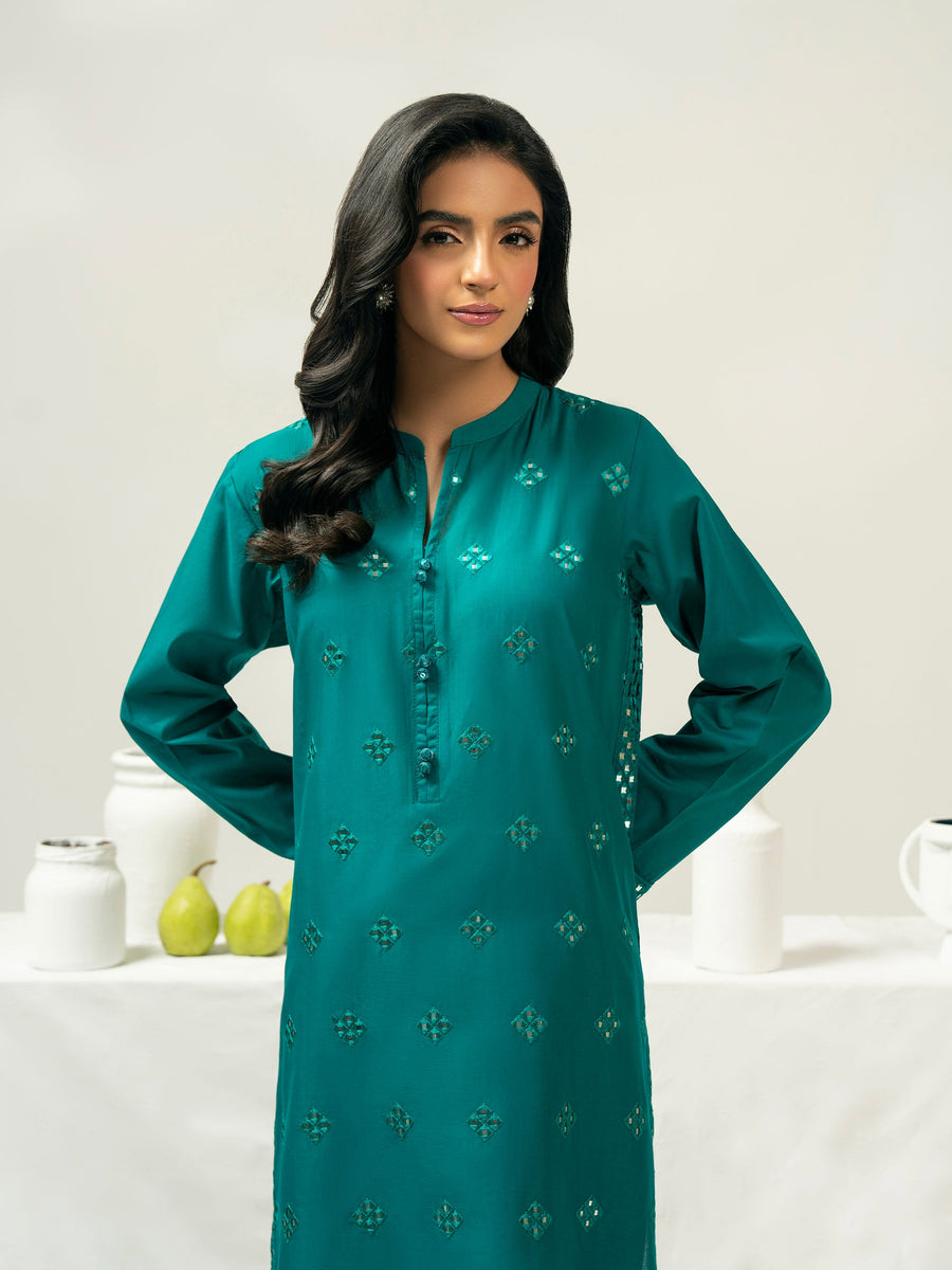 2 Piece Cambric Suit-Embroidered (Pret) - Pehnaawaa