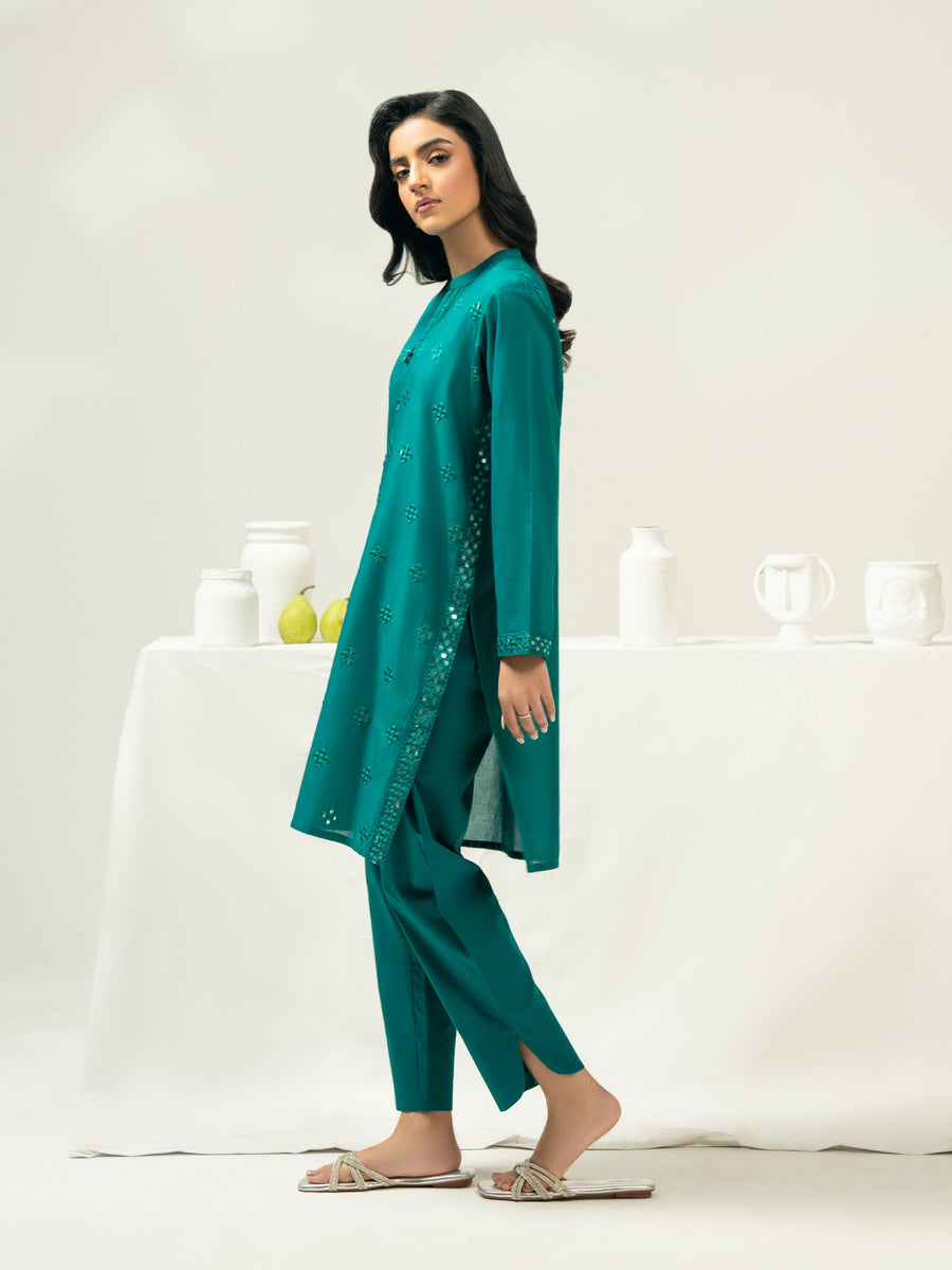 2 Piece Cambric Suit-Embroidered (Pret) - Pehnaawaa