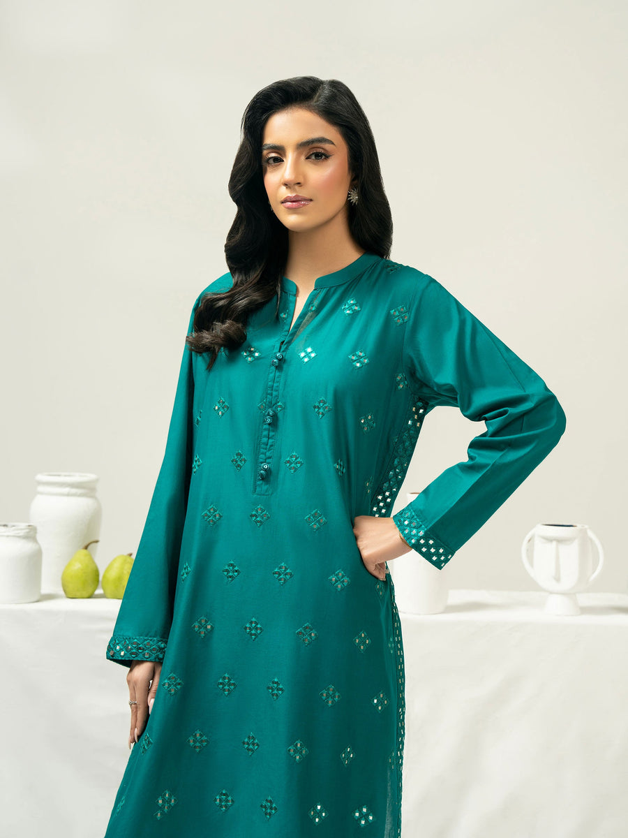 2 Piece Cambric Suit-Embroidered (Pret) - Pehnaawaa