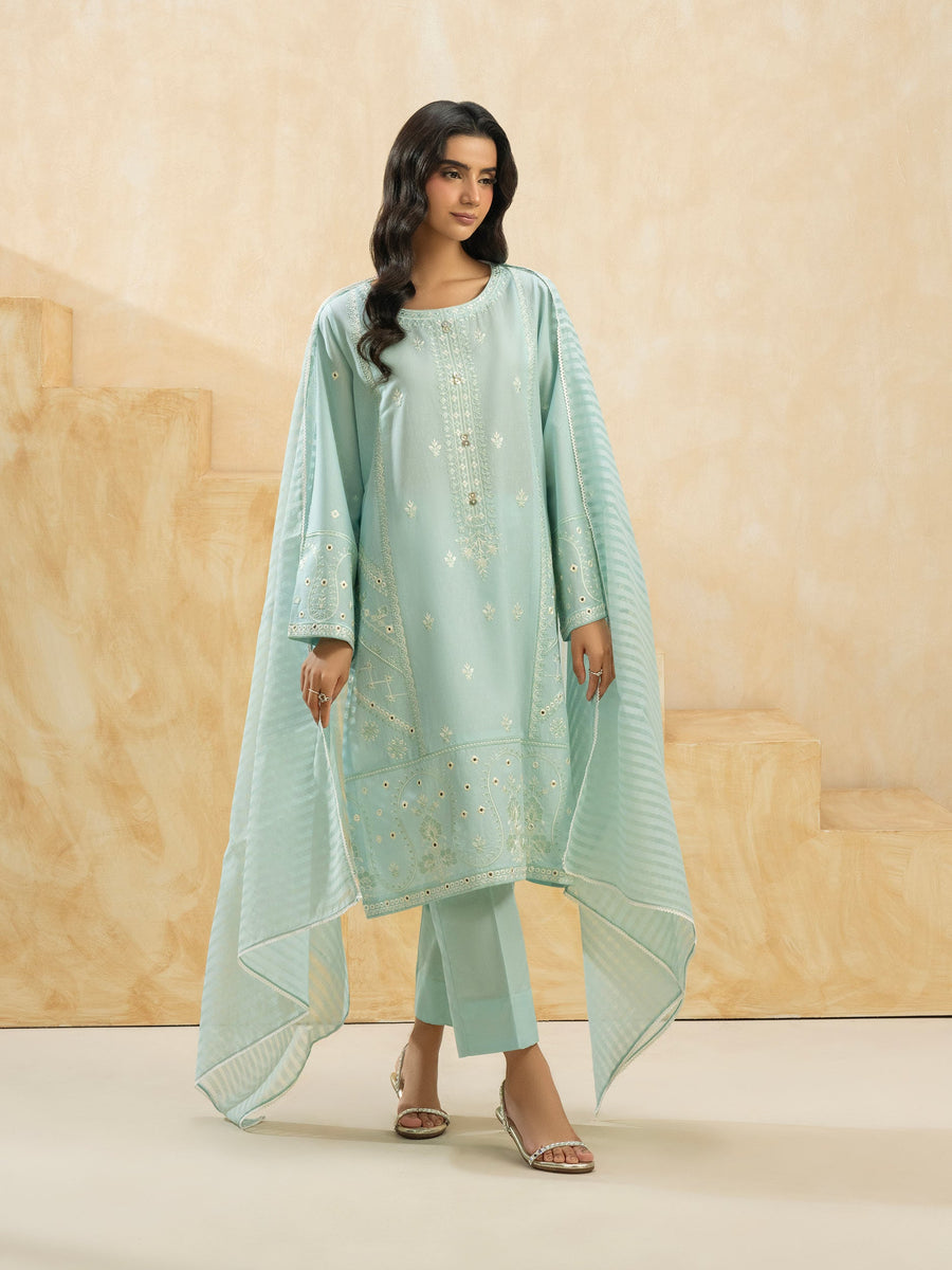3 Piece Lawn Suit-Embroidered (Pret) - Pehnaawaa