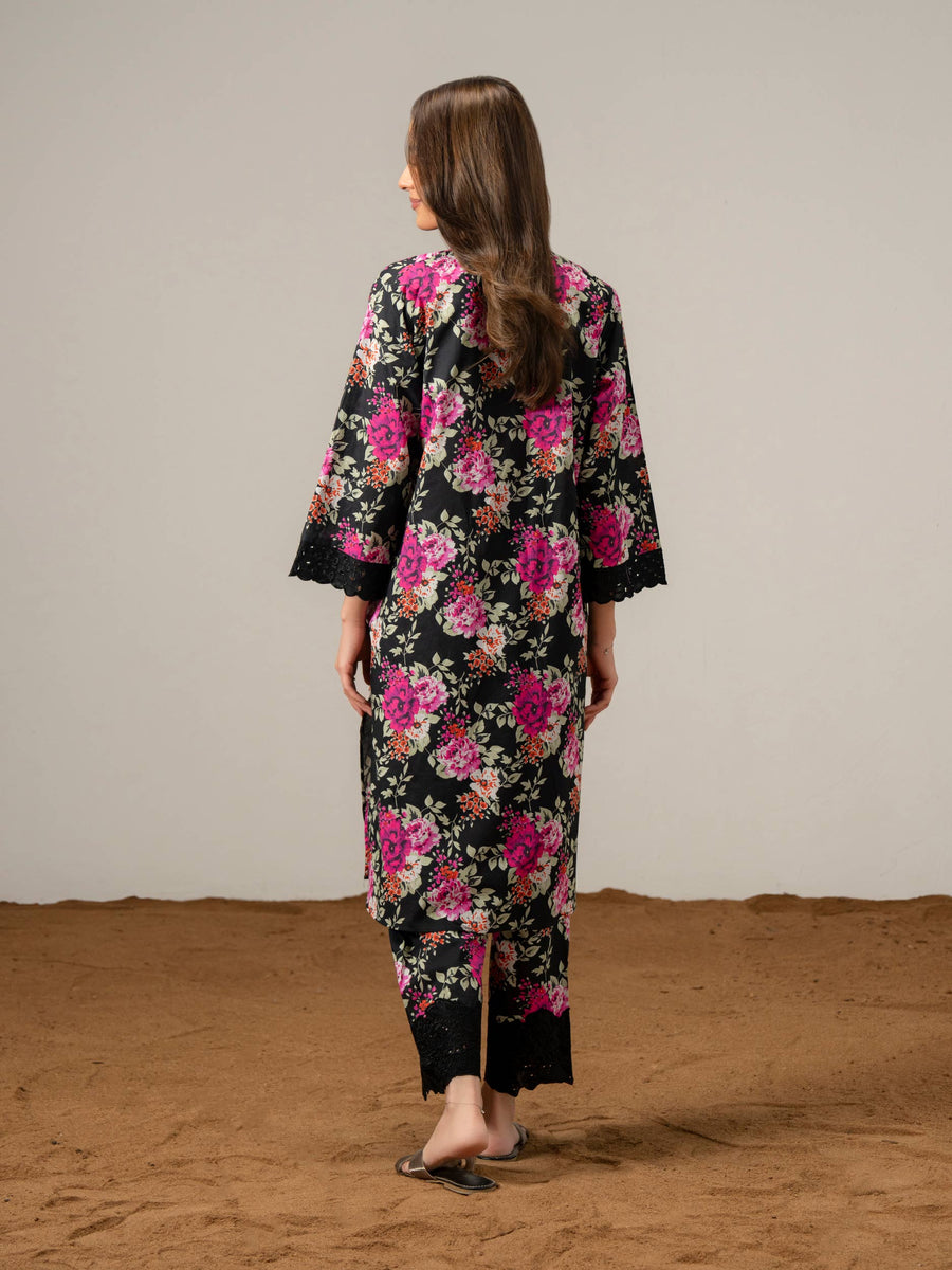 2 Piece Cambric Suit-Printed (Pret)
