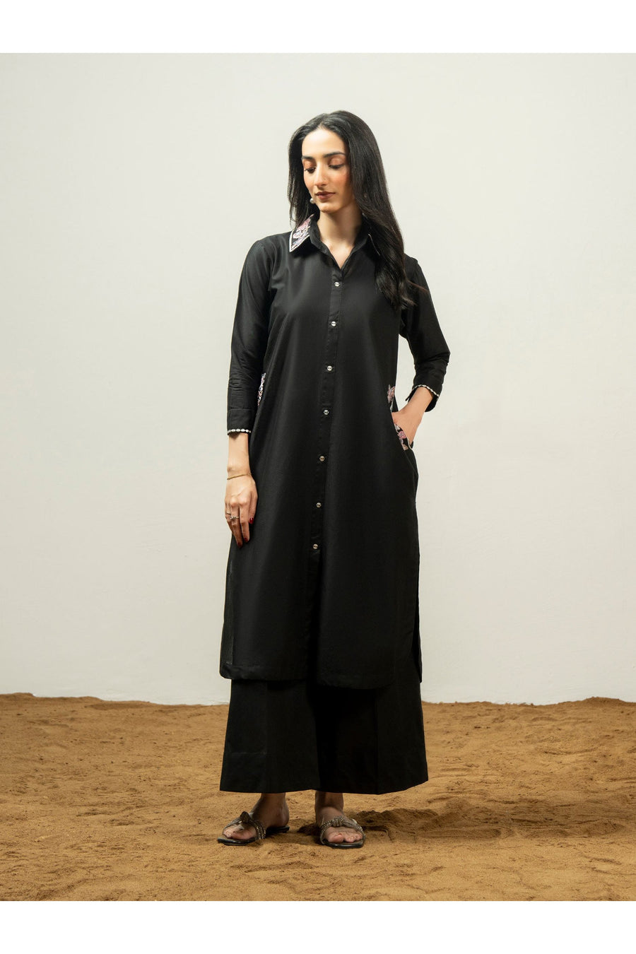 Embroidered Cambric Shirt for Everyday Style