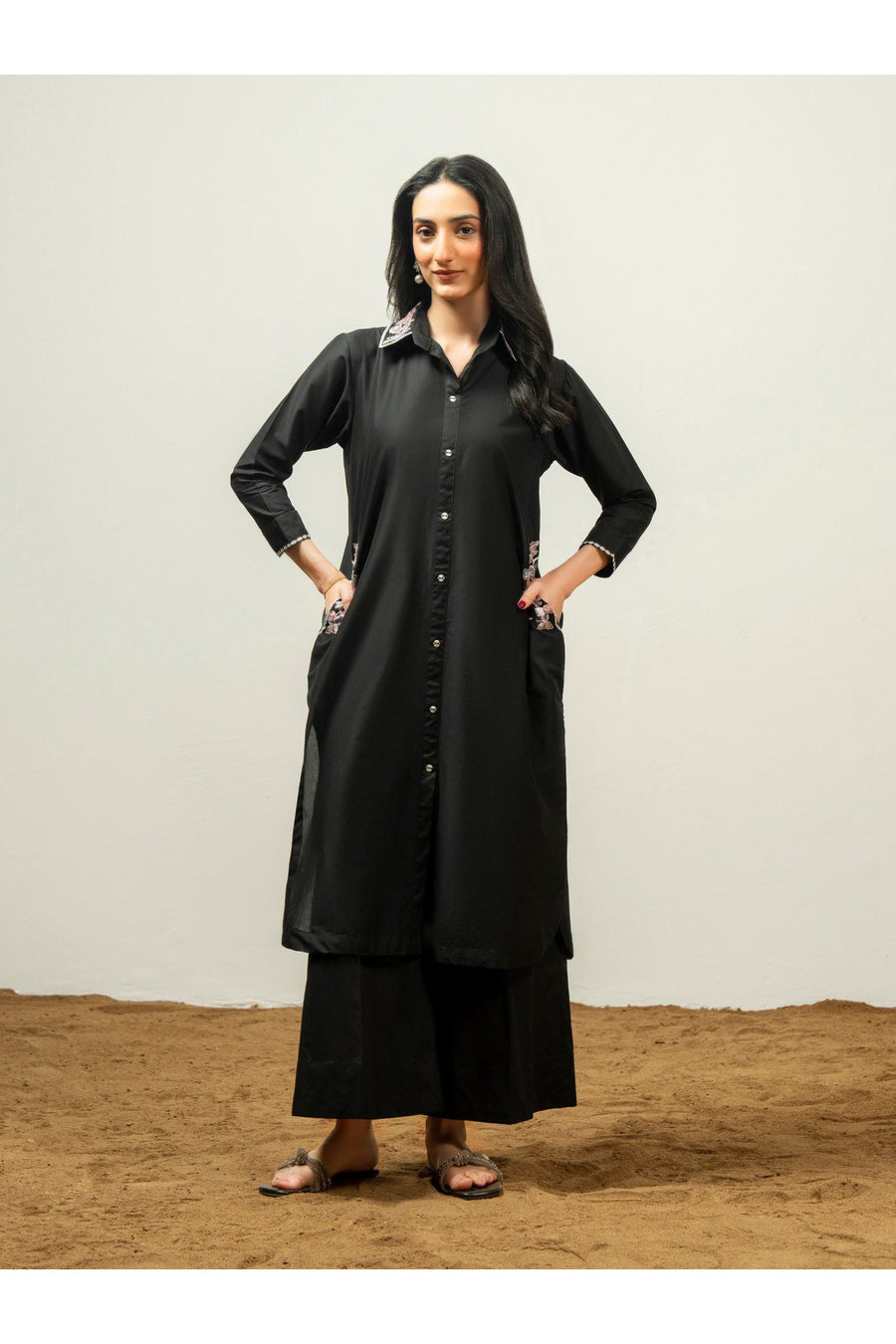 Embroidered Cambric Shirt for Everyday Style