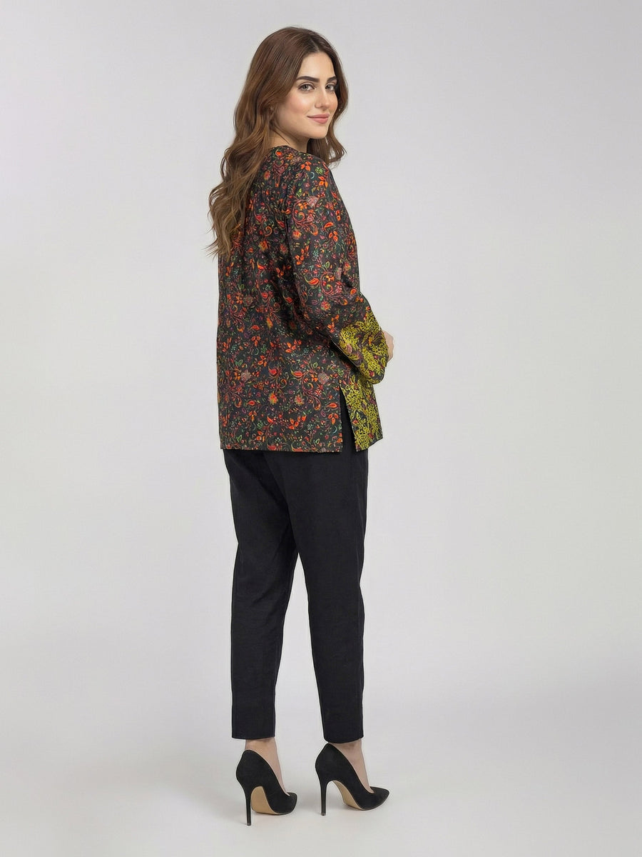 Viscose Cotton Kurti- Embroidered (Pret)