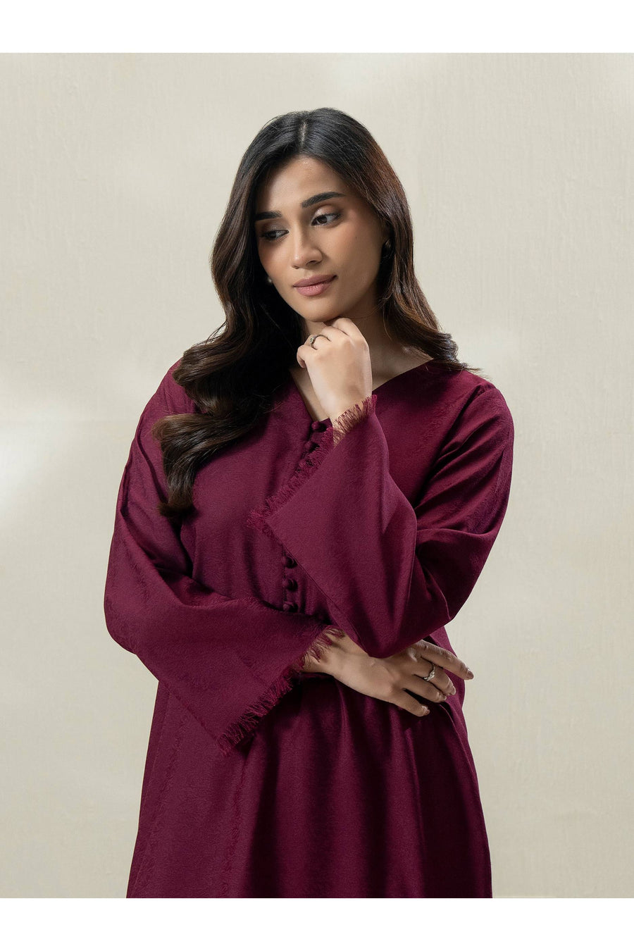 Burgundy Jacquard 2-Piece Suit | Heritage Loom Texture - Pehnaawaa