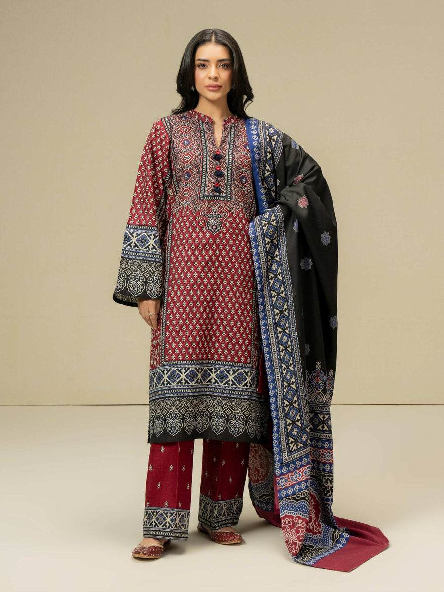 3 Piece Khaddar Suit-Prined (Pret)