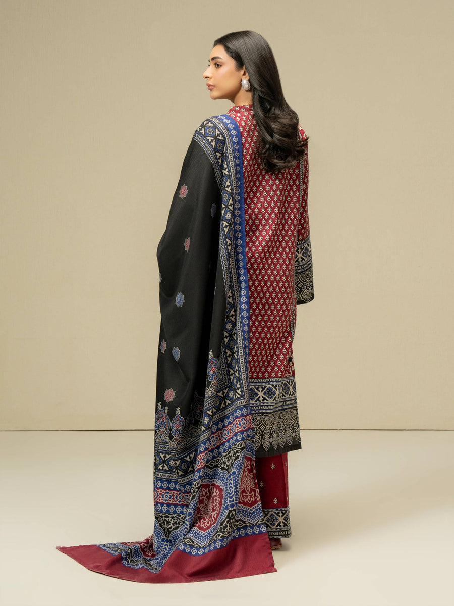 3 Piece Khaddar Suit-Prined (Pret)