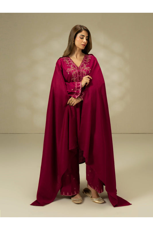 Embroidered 3 Piece Khaddar Suit Set