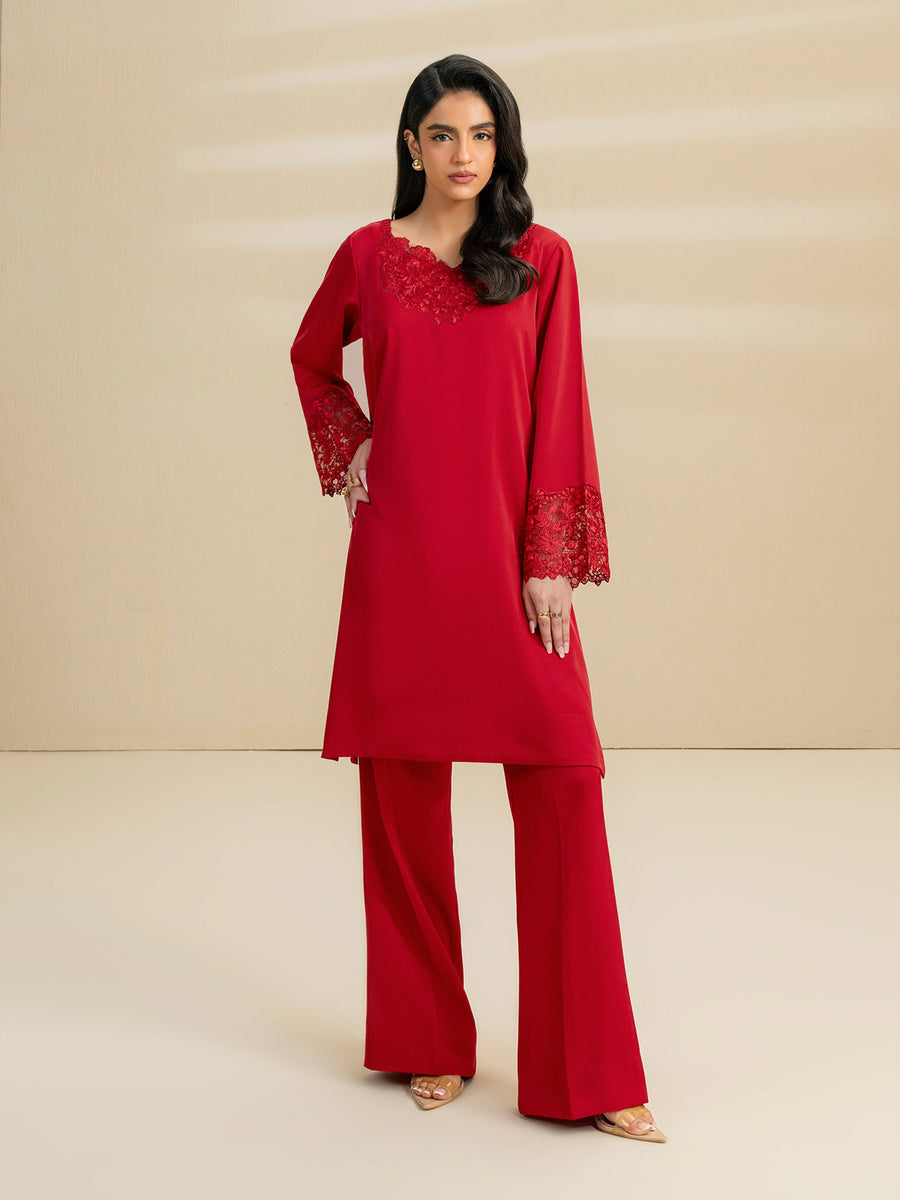 2 Piece Grip Suit-Embroidered (Pret) - Pehnaawaa