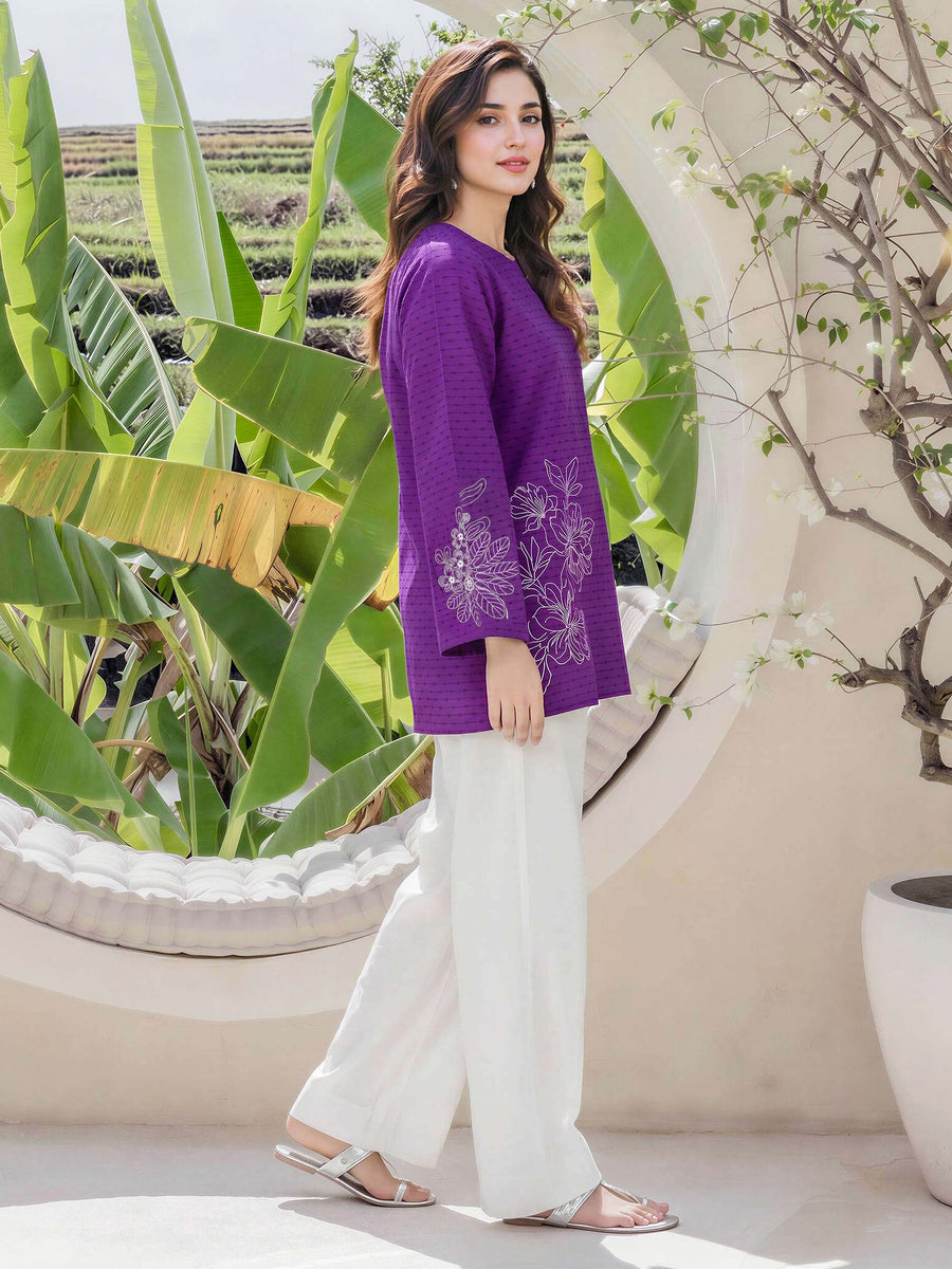 Lawn Texture Kurti- Embroidered (Pret) - Pehnaawaa