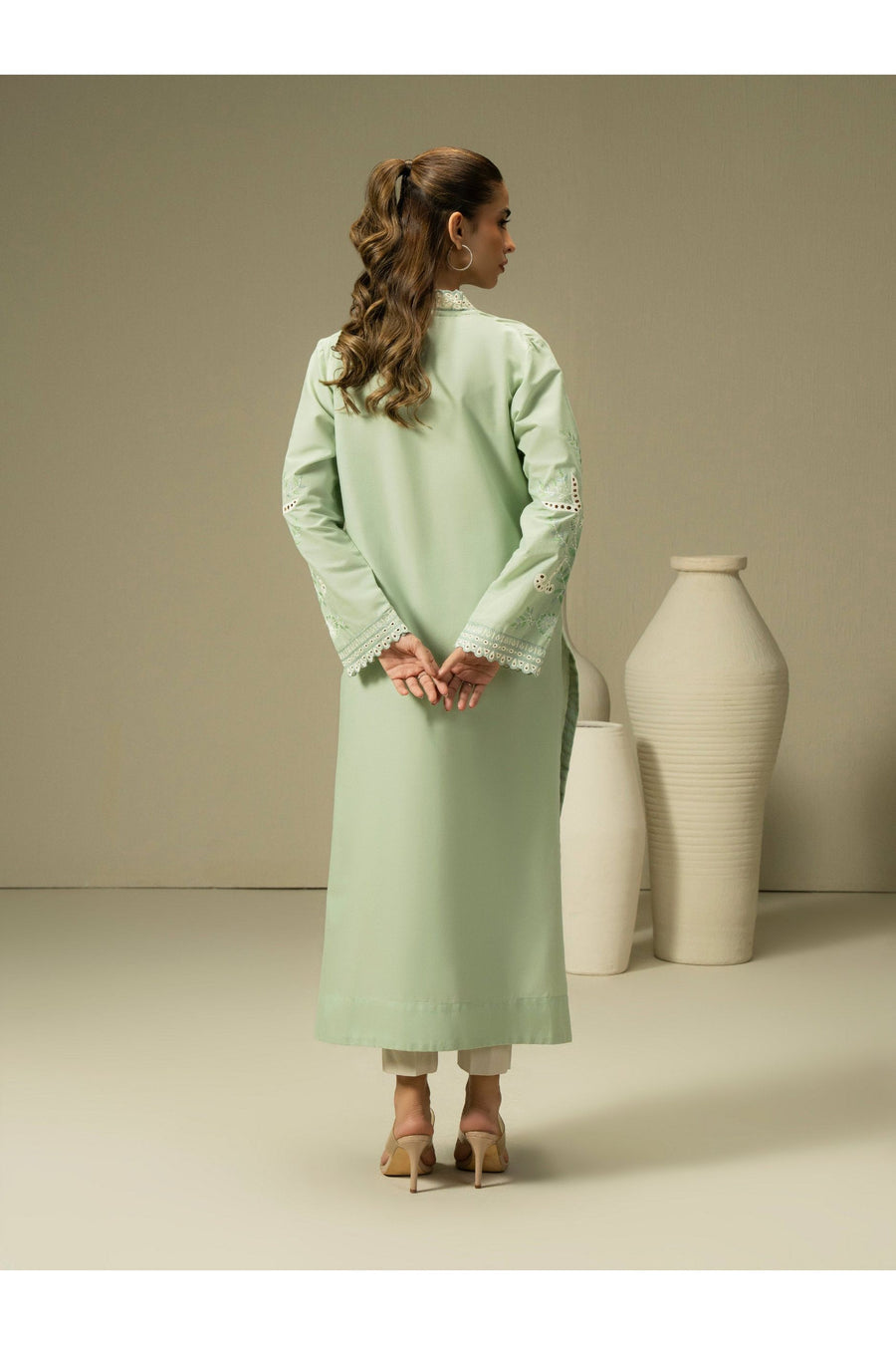Embroidered Khaddar Shirt for Effortless Style