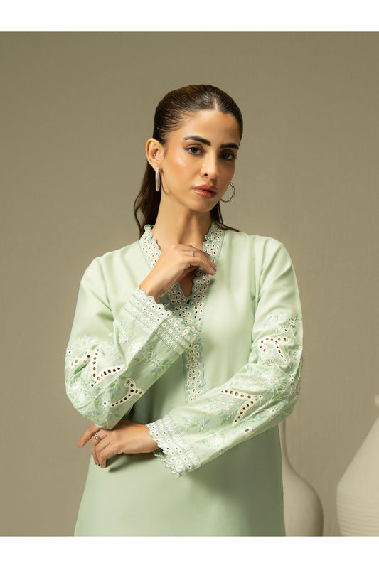 Embroidered Khaddar Shirt for Effortless Style