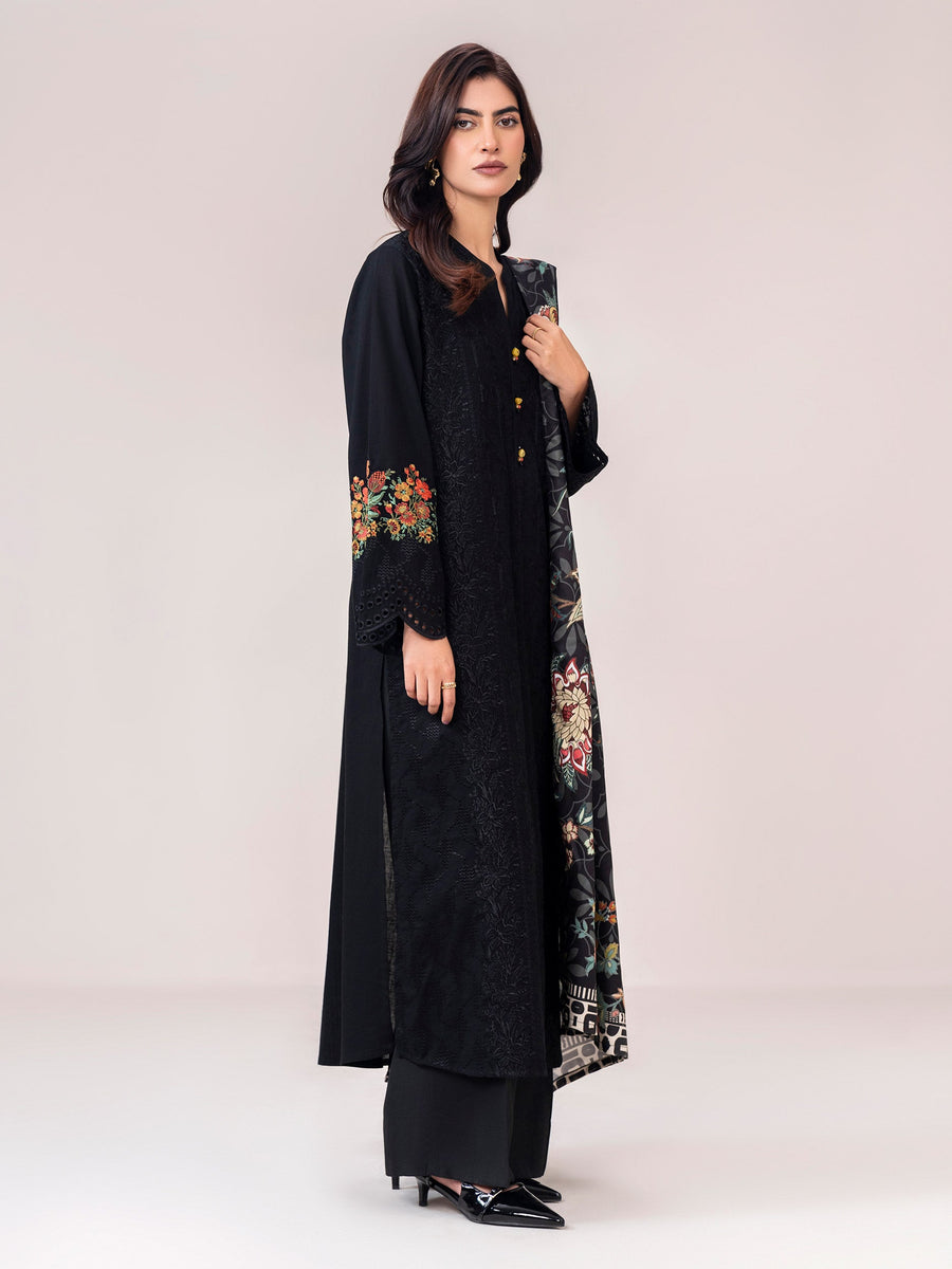 2 Piece Khaddar Suit- Embroidered (Pret) - Pehnaawaa