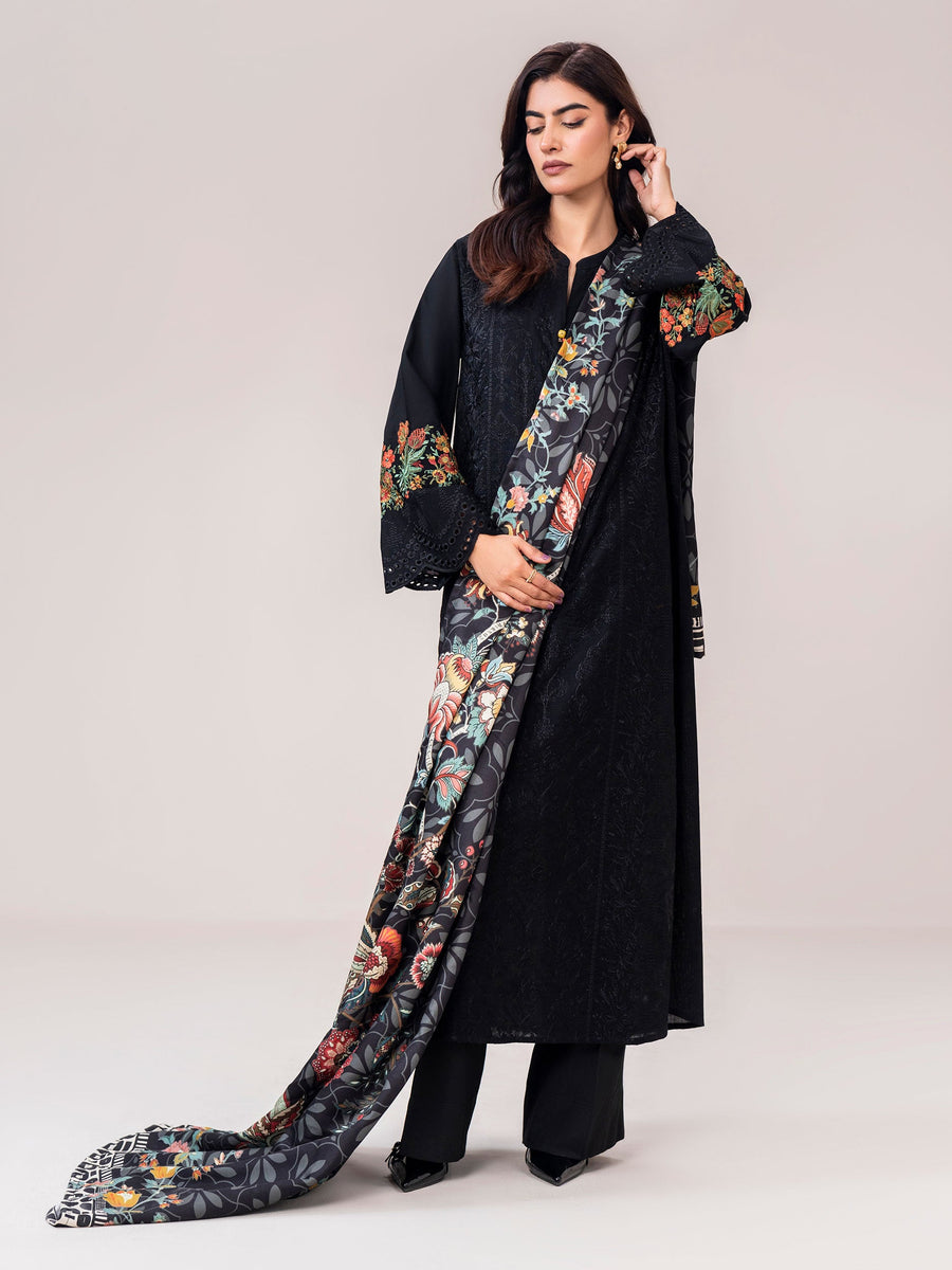 2 Piece Khaddar Suit- Embroidered (Pret) - Pehnaawaa
