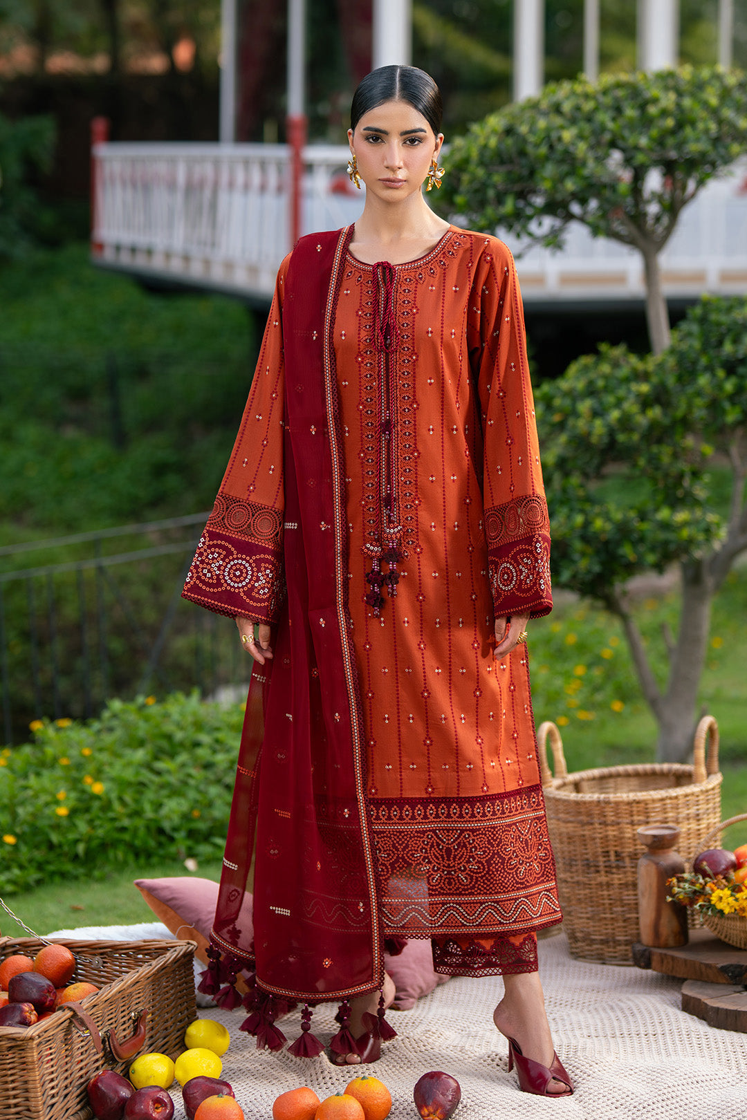 Elegant Embroidered Lawn Suit for Formal Wear