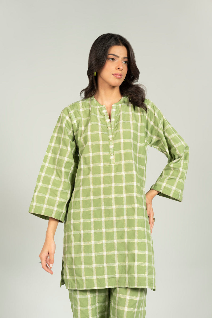 Sage Green Linen 2-Piece Culotte Set | Yarn-Dyed