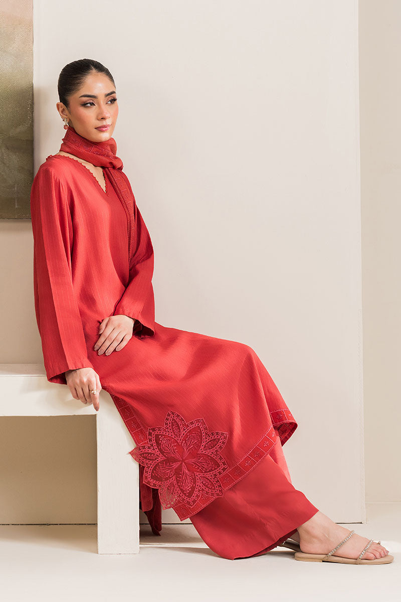 SAFFRON GOLD-2PC (SHIRT & DUPATTA) - Pehnaawaa