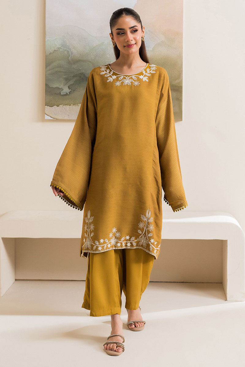 SAGE GREEN EMBROIDERED LINEN SHIRT - Pehnaawaa