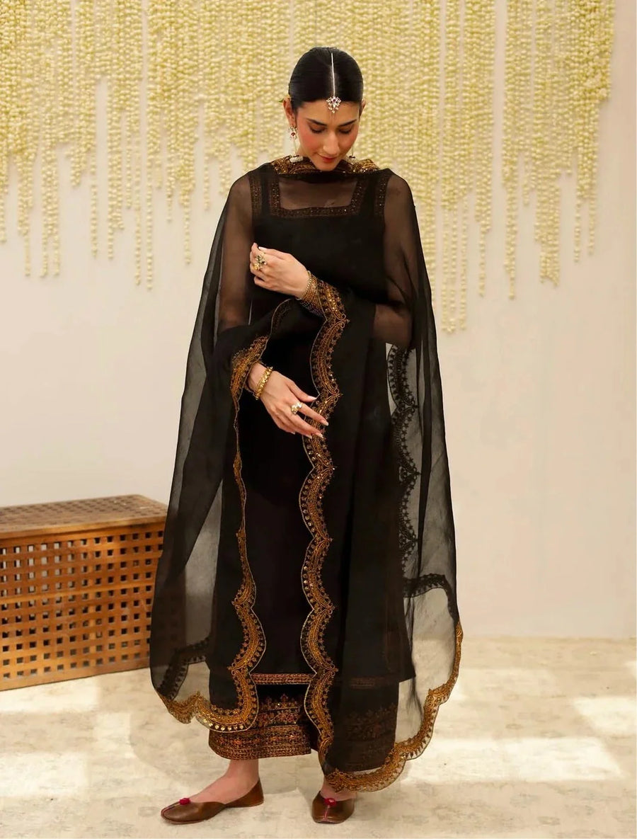 Black Elegance | Embroidered Suit