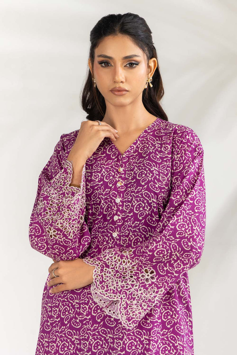 Purple Printed Summer Co-Ord Set - Pehnaawaa