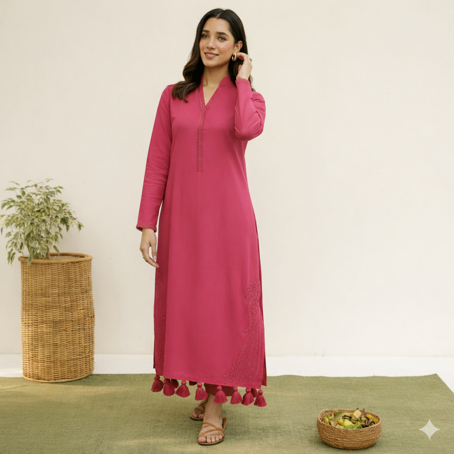 Shocking Glow – 3-Piece Lawn Embroidered Suit - Pehnaawaa