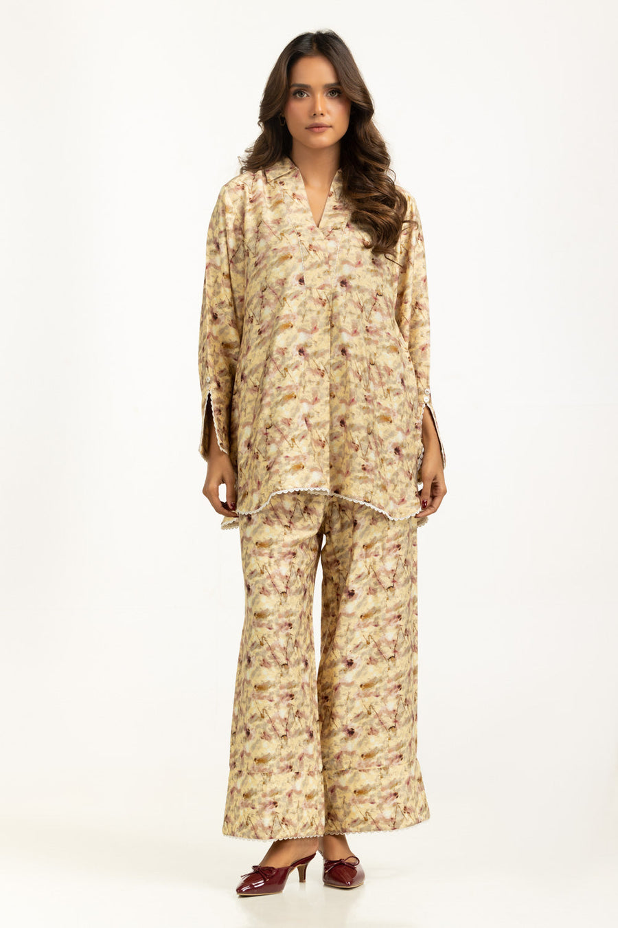 Premium Cotton-Nylon Blend Printed Co-Ord Set