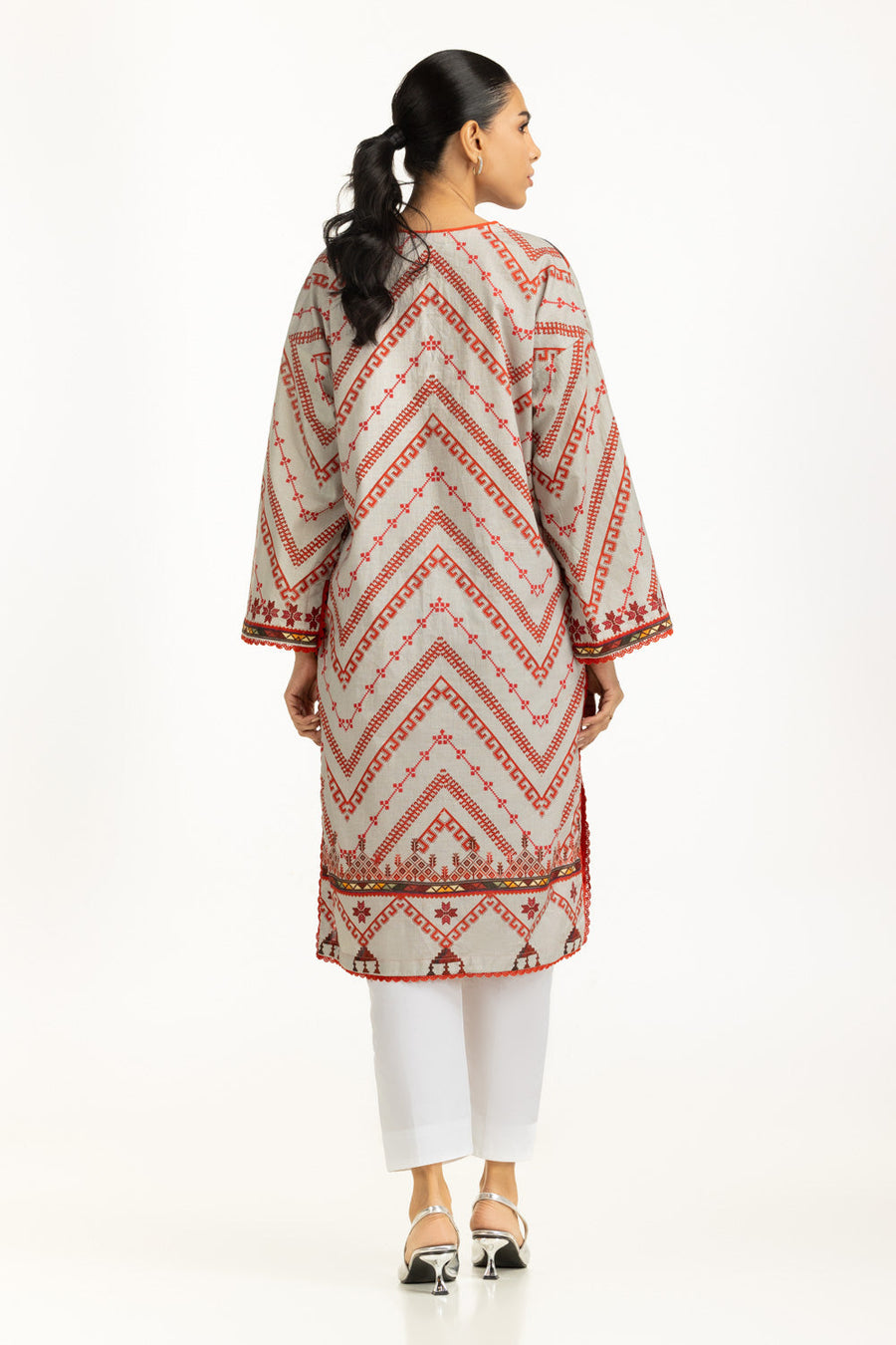 Cross Slub Printed Shirt