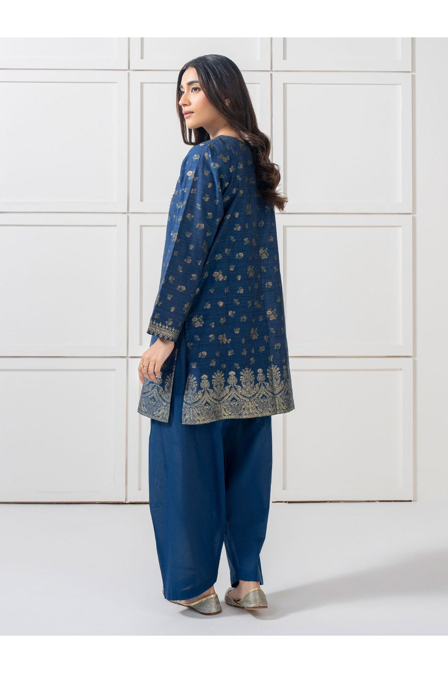 Summer Embroidered Jacquard 2 Piece Suit